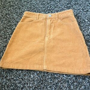 Forever 21 Corduroy Mini Skirt in Tan